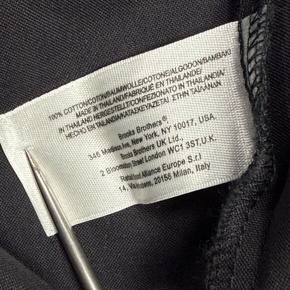 Brooks Brothers 346 Fit & Flare Dress Black Collared Short Sleeves Size 14 - Picture 12 of 13